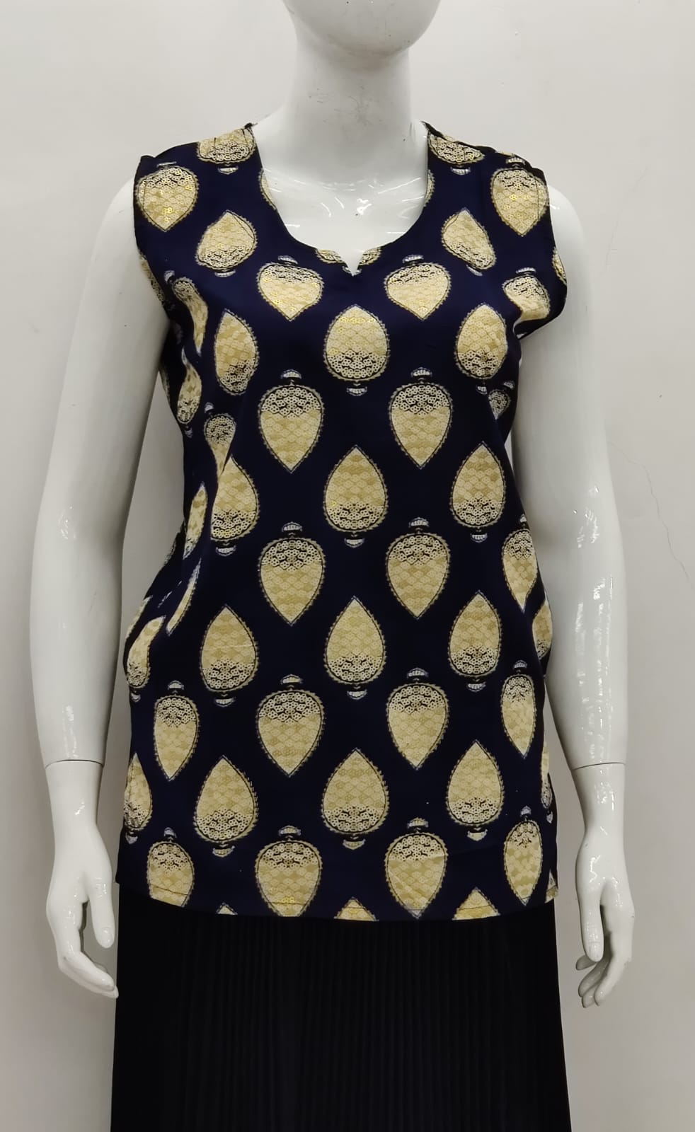 Sleeveless Short Summer Kurti Top