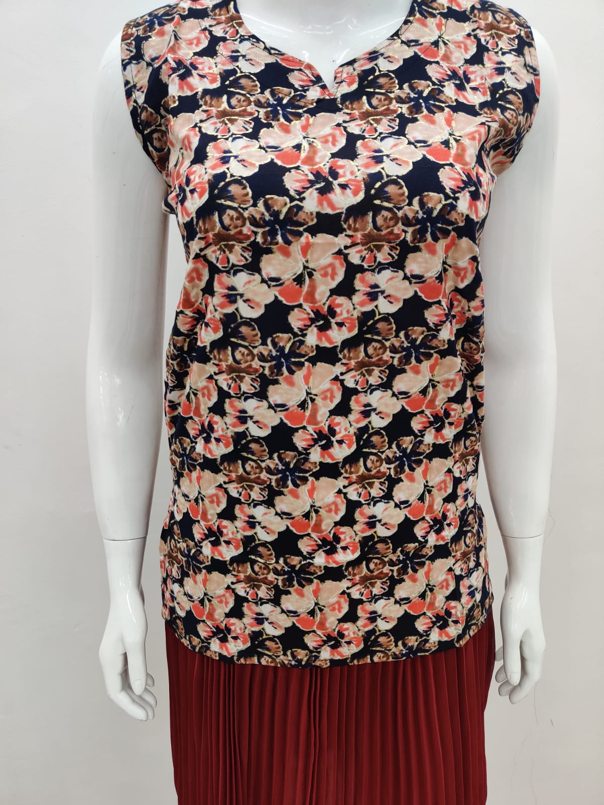 Sleeveless Short Summer Kurti Top