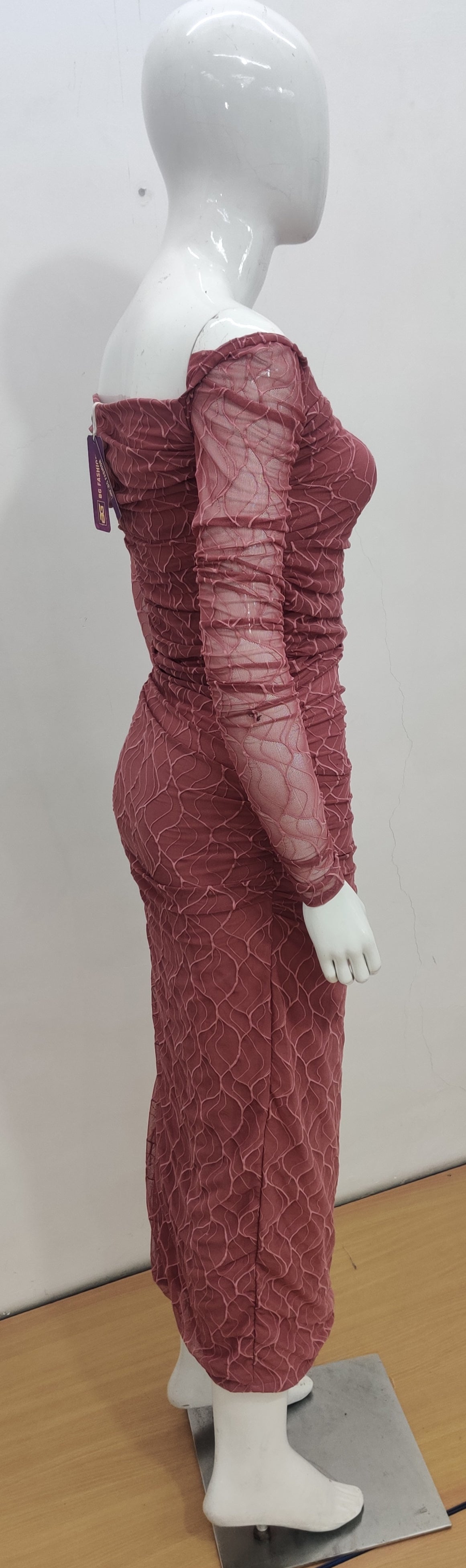 Elegant Ruched Mesh Dress in Multiple Hues