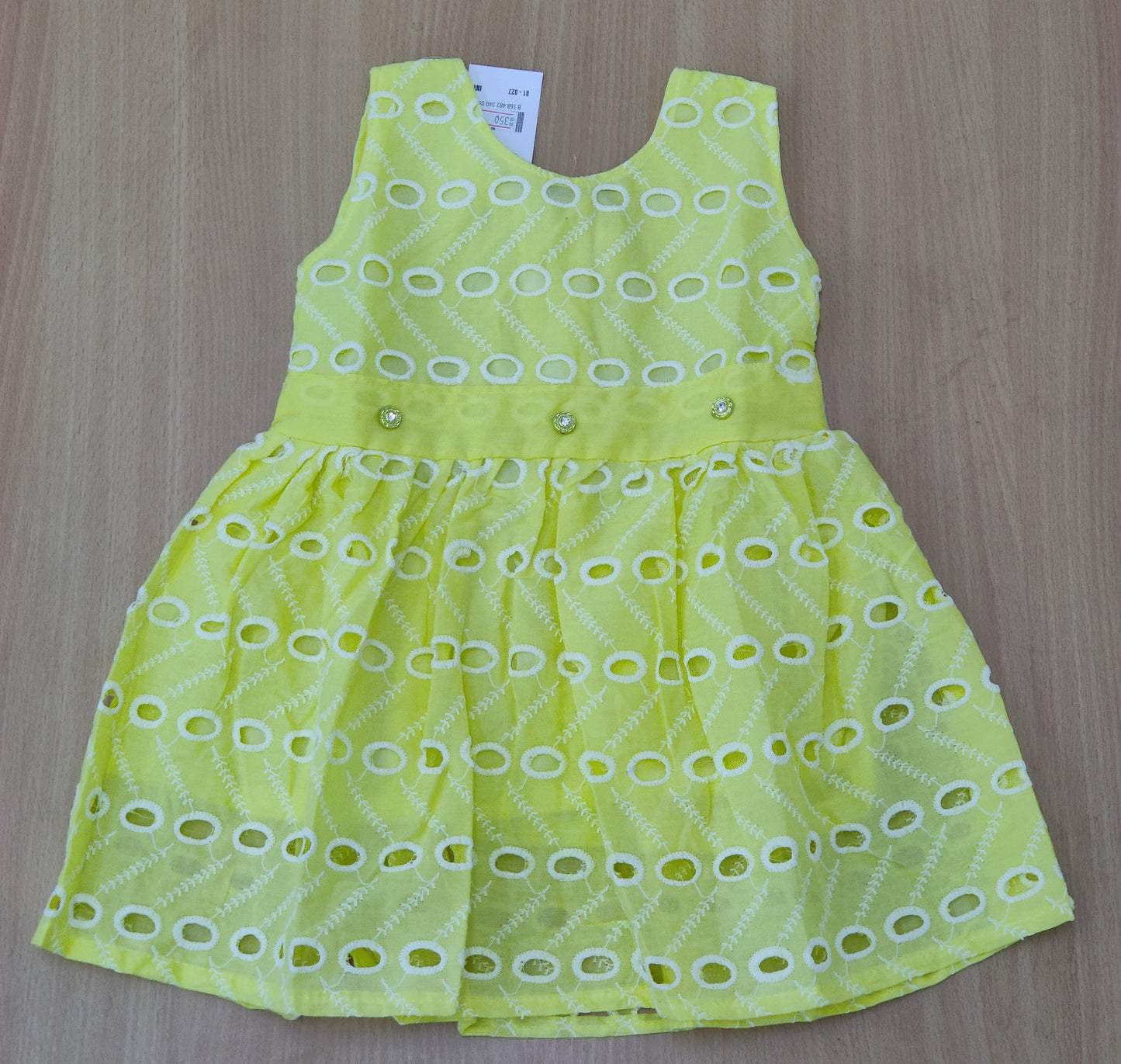 Pretty Sleeveless Cotton Eyelet Dress