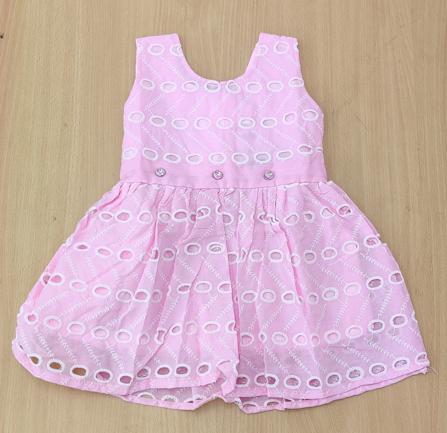 Pretty Sleeveless Cotton Eyelet Dress